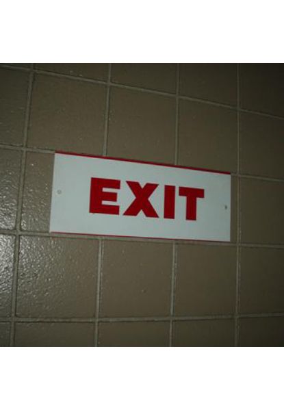 Exit Red Lettering 8" x 20" (Steiner Sports COA)